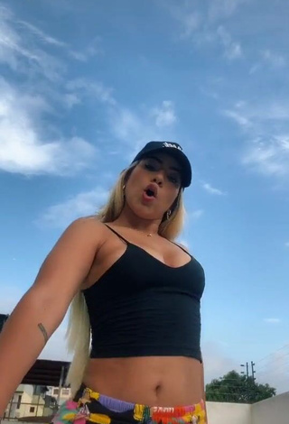 Chantall Pizzino Looks Fine in Black Crop Top and Bouncing Boobs