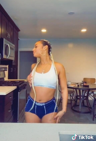 Sexy DaniLeigh Shows Cleavage in White Crop Top