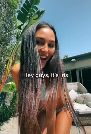 1. Desirable Iris Shows Cleavage in Blue Bikini and Bouncing Tits