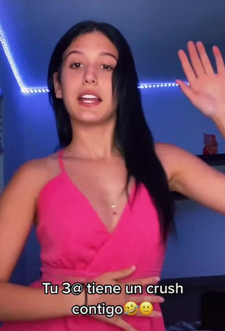 1. Sexy Jennifer Garcia Shows Cleavage in Pink Dress