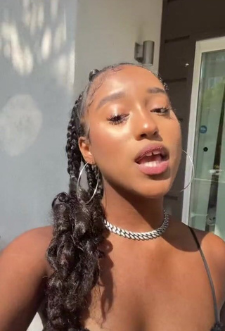 Sexy Kyla Imani Shows Cleavage in Crop Top