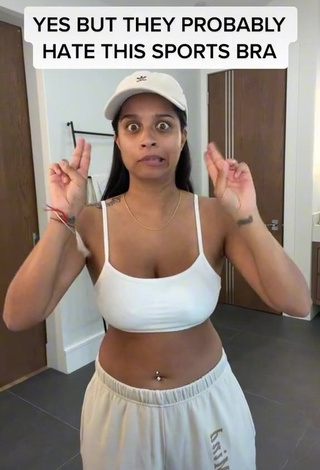 3. Hot Lilly Singh Shows Cleavage in White Crop Top