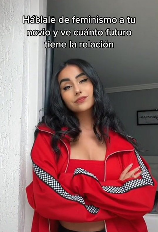 Hot Marianella Flórez Lovera Shows Cleavage in Red Crop Top