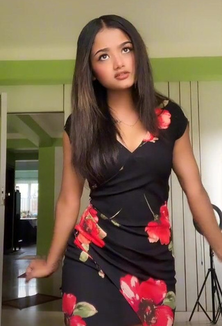 1. Sexy Samikshya Basnet Shows Cleavage in Floral Dress