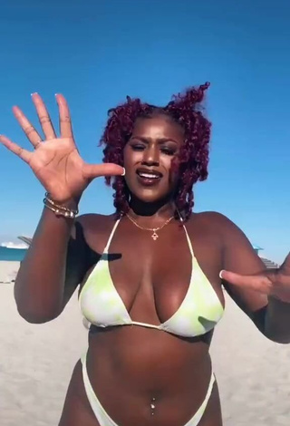 1. Skaibeauty Looks Beautiful in Bikini at the Beach and Bouncing Boobs