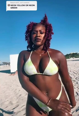 1. Really Cute Skaibeauty Shows Cleavage in Bikini at the Beach and Bouncing Boobs