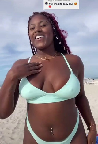 1. Amazing Skaibeauty Shows Nipples at the Beach and Bouncing Boobs