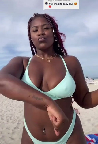 3. Amazing Skaibeauty Shows Nipples at the Beach and Bouncing Boobs