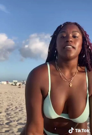 3. Seductive Skaibeauty Shows Nipples at the Beach and Bouncing Tits