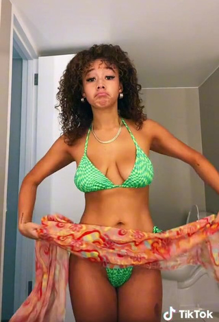 4. Hot Talia Jackson Shows Cleavage in Bikini Top