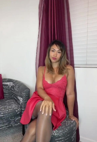 3. Beautiful Atqofficial Shows Cleavage in Sexy Pink Dress