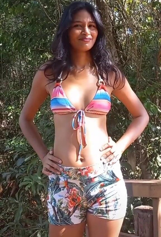 1. Hot Elisane Shows Cleavage in Bikini Top