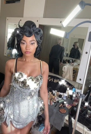 1. Hot Leigh-Anne Pinnock Shows Cleavage in Dress