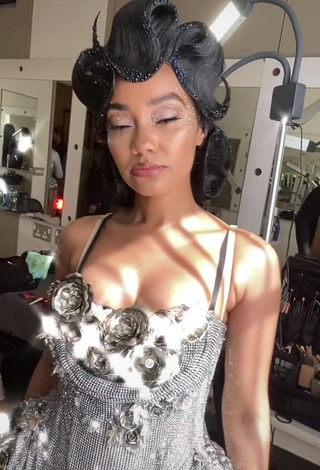 Hot Leigh-Anne Pinnock Shows Cleavage in Dress