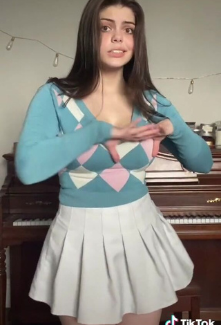 2. Sexy Madelyn in Skirt and Bouncing Breasts