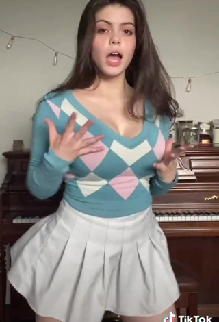 4. Sexy Madelyn in Skirt and Bouncing Breasts