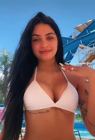 4. Hot Henny Shows Cleavage in White Bikini