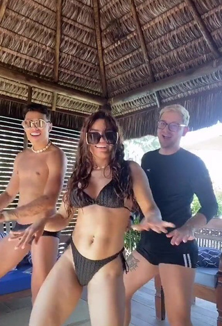 4. Desirable Raissa Barbosa Shows Cleavage in Black Bikini