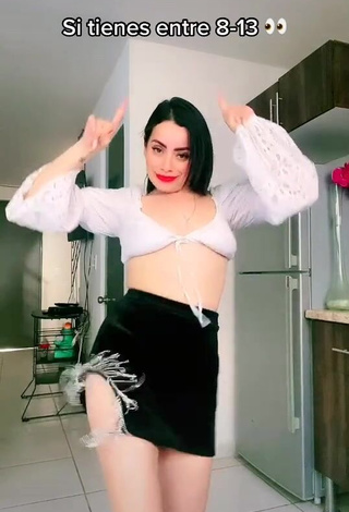 1. Sexy Sara Marti Shows Cleavage in White Crop Top