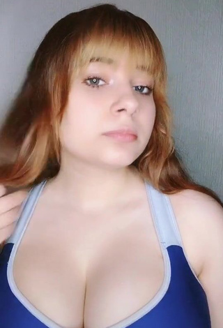 Hot Yami Shows Cleavage in Blue Crop Top and Bouncing Big Boobs