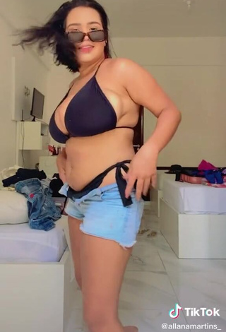 4. Desirable Allana Vasconcelos in Blue Mini Bikini and Bouncing Big Tits