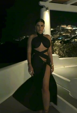 Hot Amra Olevic in Black Dress