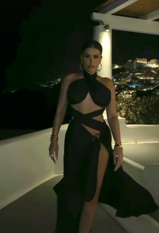 3. Hot Amra Olevic in Black Dress