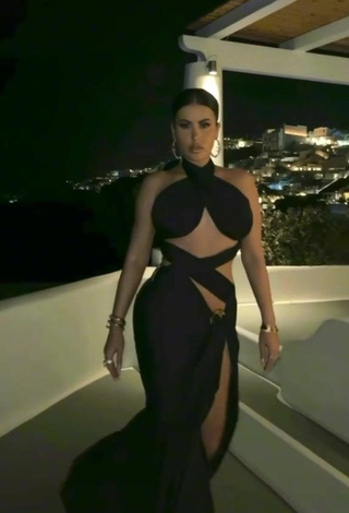 4. Hot Amra Olevic in Black Dress