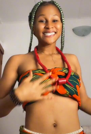 1. Sexy Faustina in Tube Top while doing Belly Dance