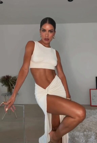 1. Hot Camila Coelho in White Crop Top