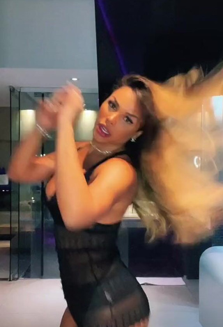 Hot Gabily Shows Cleavage in Black Bodysuit while Twerking and Bouncing Tits