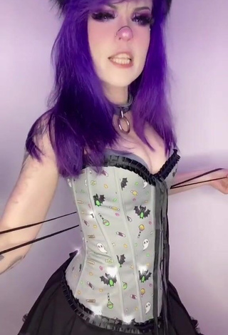 3. Hot Holofox Shows Cleavage in Corset