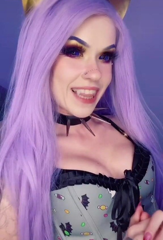 1. Beautiful Holofox Shows Cleavage in Sexy Dress