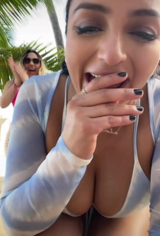 Sweetie Alma Ramirez Shows Cleavage in Bikini Top and Bouncing Breasts