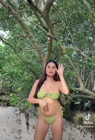 4. Julie Mae Potot Lambayong in Nice Green Bikini and Bouncing Tits