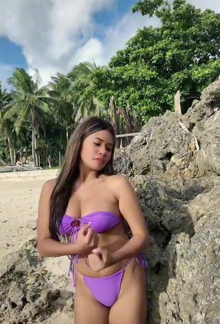 4. Julie Mae Potot Lambayong Looks Sexy in Purple Bikini