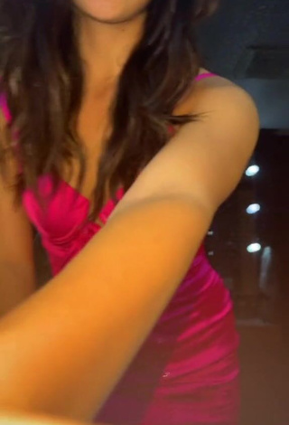 1. Sexy Karina Prieto Shows Cleavage in Pink Dress