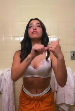 3. Dazzling Karina Prieto Shows Cleavage in Inviting White Crop Top