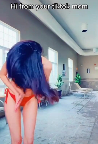 Hot Natalie in Red Bikini