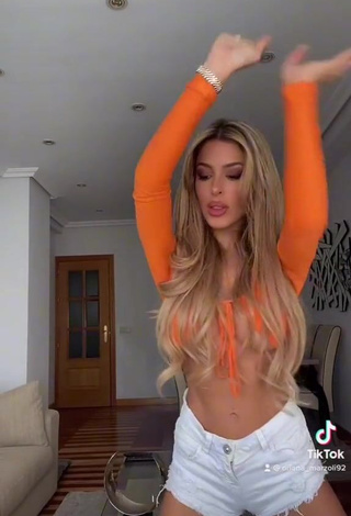 Sweetie Oriana Marzoli in Orange Crop Top (Underboob)