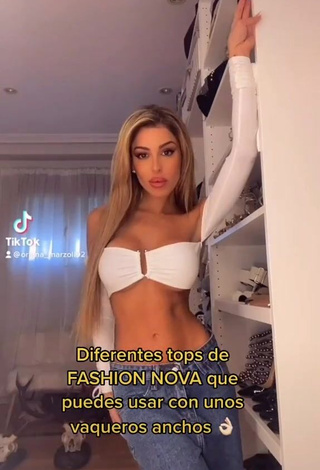 4. Sexy Oriana Marzoli Shows Cleavage in Crop Top