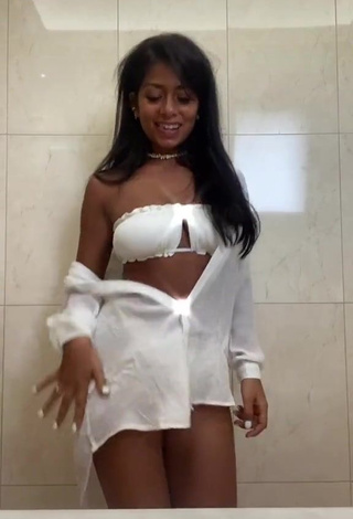 4. Hot Sabrine Khan in White Bikini