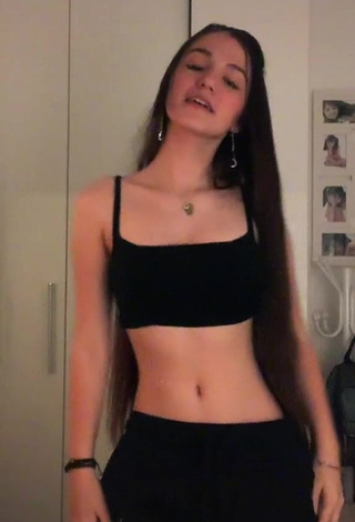 1. Sexy Sophia Borovina in Black Crop Top