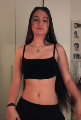 4. Sexy Sophia Borovina in Black Crop Top