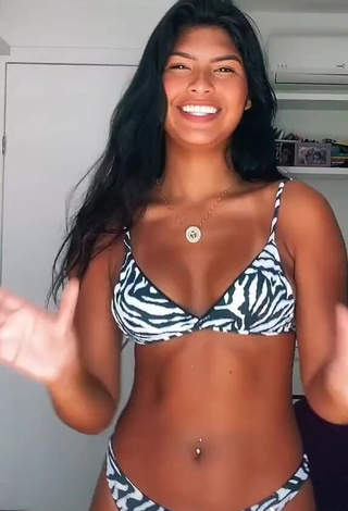 3. Beautiful Thaina Amorim in Sexy Zebra Bikini