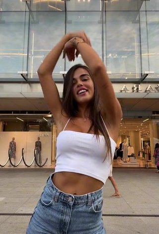 Hot Violeta Mangriñán in White Crop Top