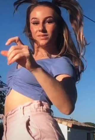 3. Sexy alixxbvl in Blue Crop Top