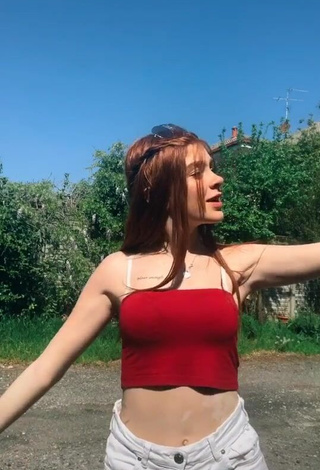 Hot Aurora Sheaves in Red Tube Top