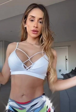 3. Sexy Késia Muniz de Oliveira in White Sport Bra