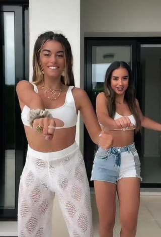 1. Beautiful Faina Insense Punzano in Sexy White Crop Top (Underboob)